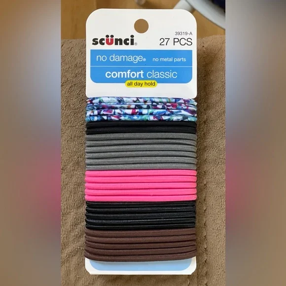 Hair Elastics / Hair Ties — Scunci, 27 Count - Picture 1 of 10